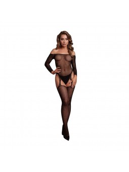 Shimmering Off the Shoulder Bodystocking