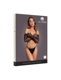 Shimmering Opera Gloves - One Size - Bla