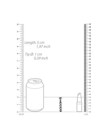 Ribbed Hollow Penis Plug - 0.4 / 10 mm