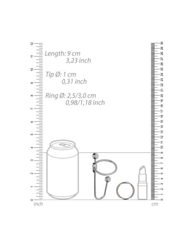 Stainless Steel Penis Plug with Ball - 0