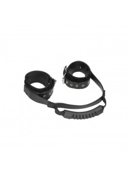 Bonded Leather Hand Cuffs with Handle