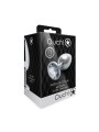 Round Gem Butt Plug - Medium - Silver/Di