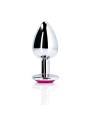Heart Gem Butt Plug - Large - Silver/Rub