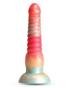 COLOURS STACKED 6 INCH DILDO RED/GOLD 2