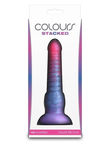 COLOURS STACKED 6 INCH DILDO PINK/BLUE