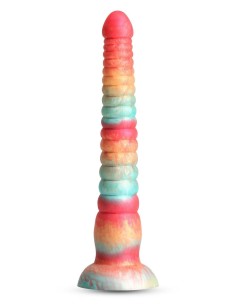 COLOURS STACKED 9 INCH DILDO RED/GOLD 2