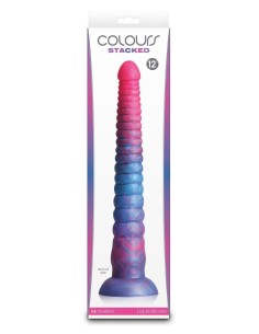 COLOURS STACKED 12 INCH DILDO PINK/BLUE