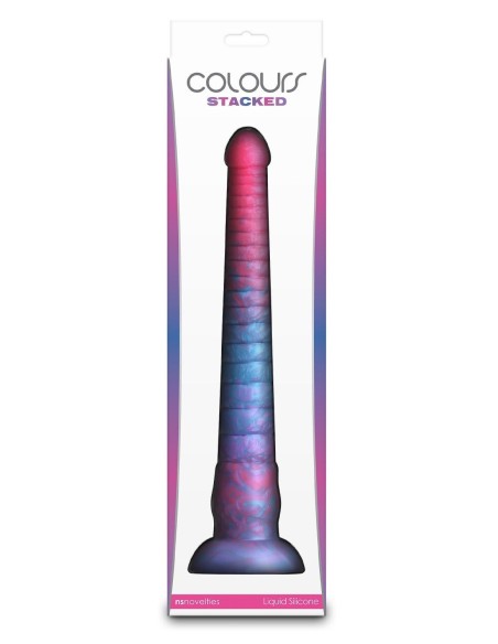 COLOURS STACKED 12 INCH DILDO PINK/BLUE