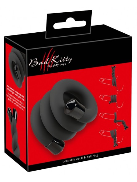 BK bendable cock & ball ring