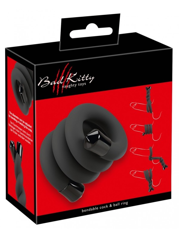 BK bendable cock & ball ring