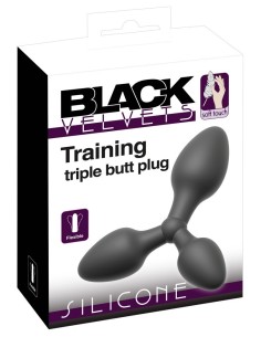 Black Velvets Triple Butt Plug