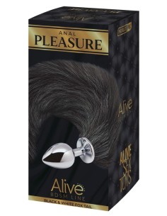 Alive Black&White Fox Tail S