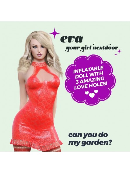 EVA LA VICINA BAMBOLA GONFIABILE BIONDAS EVA LA VICINA BAMBOLA GONFIABILE BIONDAS