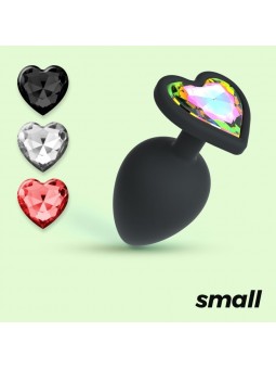 CUORE PLUG ANALE PICCOLO CON 4 GIOIELLI