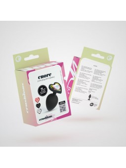 CUORE PLUG ANALE PICCOLO CON 4 GIOIELLI