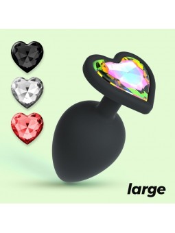 CUORE PLUG ANALE GRANDE CON 4 GIOIELLI