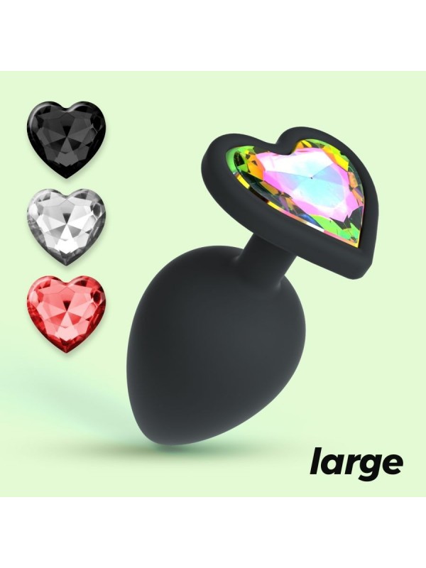 CUORE PLUG ANALE GRANDE CON 4 GIOIELLI