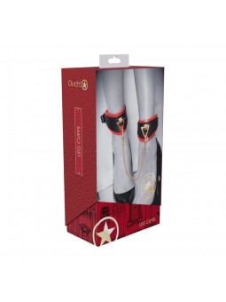 Milan Collection - Leg Cuffs - Black/Red