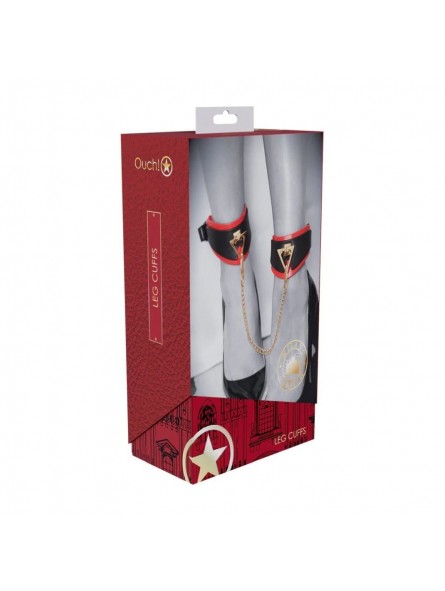 Milan Collection - Leg Cuffs - Black/Red Milan Collection - Leg Cuffs - Black/Red