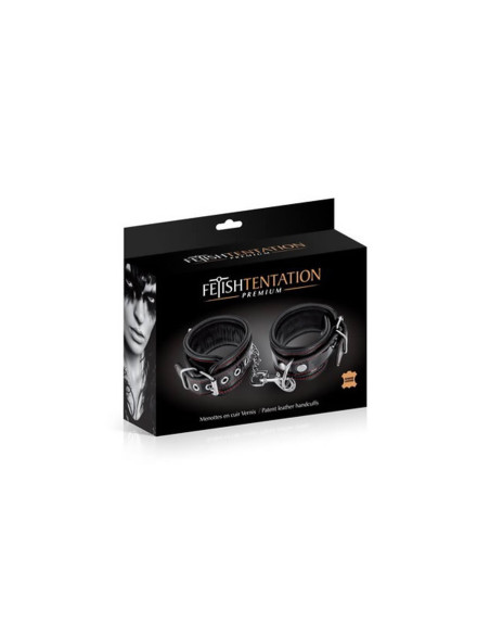 MENOTTES POIGNETS CUIR BOVIN BLK - acquista online su Porky's Store