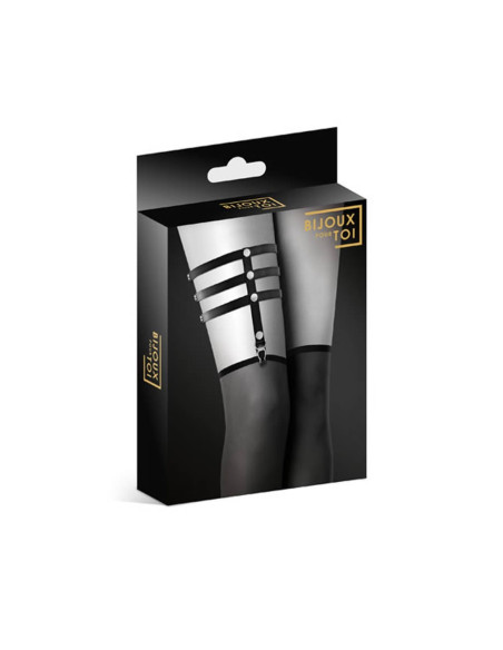 GARTER 3 THONGS BLACK acquista online su Porky's Store