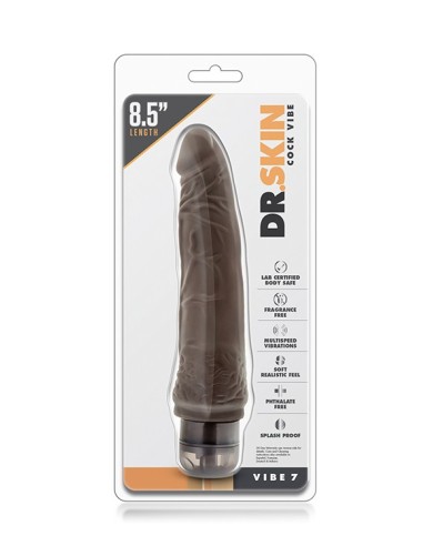 DR. SKIN COCK VIBE 7 INCH CHOCOLATE
