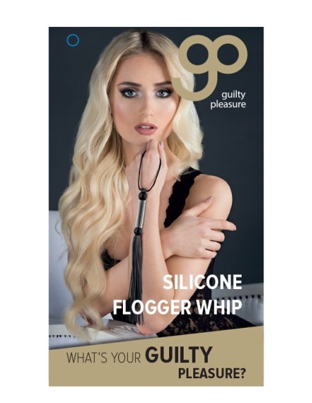 BLAZE SILICONE FLOGGER WHIP BLACK