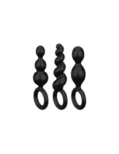 SATISFYER PLUGS SET - 3 pezzi BLACK