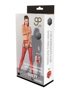 GP PRINTED THIGH HIGHS WITH SUSPENDER