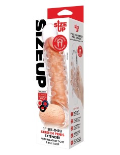SIZE UP CLEAR VIEW STUDDED PENIS EXTENDE