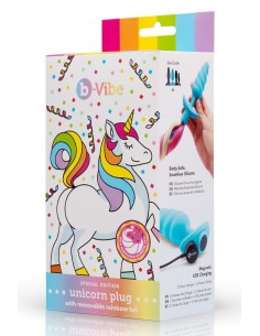 B-VIBE UNICORN PLUG WITH RAINBOW TAIL