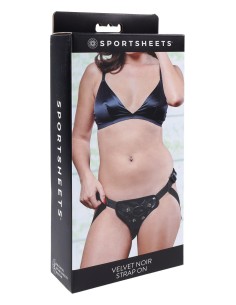 SPORTSHEETS VELVET NOIR STRAP ON