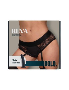 BOLD. REVA STRAP-ON GARTER BRIEF WITH DILDO