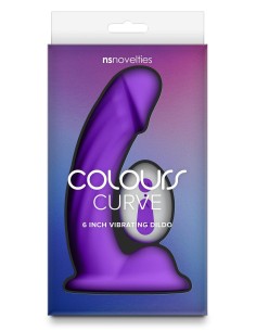 COLOURS CURVE VIBRATING 6 INCH DILDO PUR