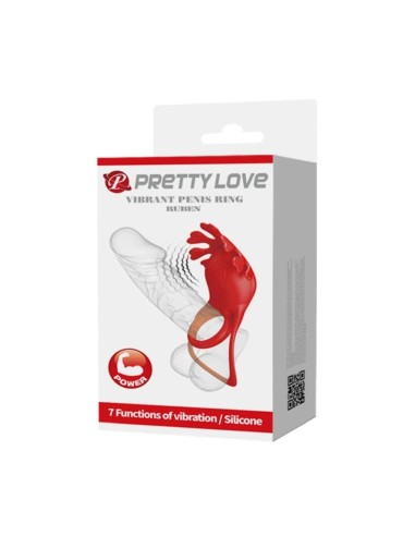Pretty Love Vibrant Penis Ring Ruben Red