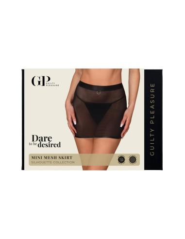 GUILTY PLEASURE MINI MESH SKIRT, S/M