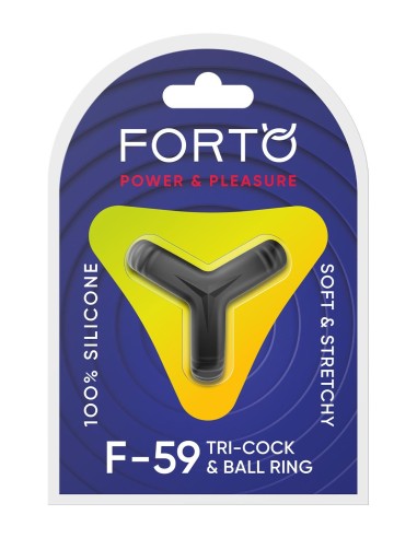 FORTO F-59 TRI COCK AND BALL RING BLACK