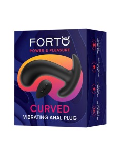 FORTO CURVED VIBRATING PLUG BLACK