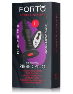 FORTO VIBRATING RIBBED PLUG WITH REMOTE