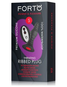 FORTO VIBRATING RIBBED PLUG WITH REMOTE 2