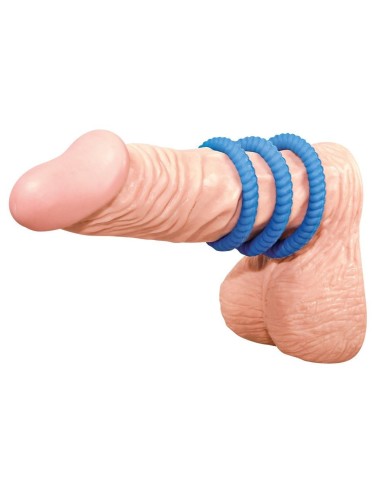 Lust 3 Cock Rings blue