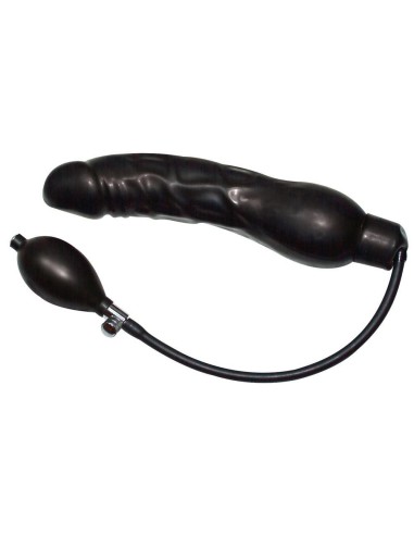 Infl. Dildo Black Latex Balloo