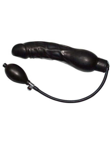 Infl. Dildo Black Latex Balloo