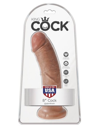 King Cock 8 inch Skin-coloured