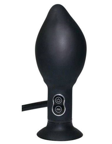 True Black Vibrating Butt Plug