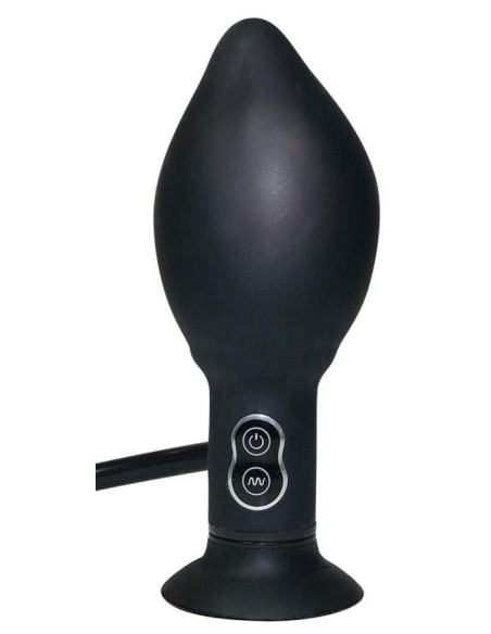 True Black Vibrating Butt Plug
