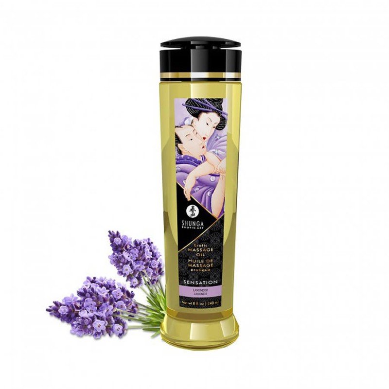 EROTIC MASSAGE OIL - SENSATION / LAVEND acquista online su Porky's Store